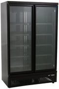 Saro Kühlschrank, schwarz, m.2 Glastüren Modell GTK 1000