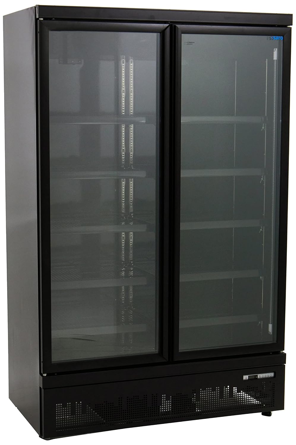 Saro Kühlschrank, schwarz, m.2 Glastüren Modell GTK 1000