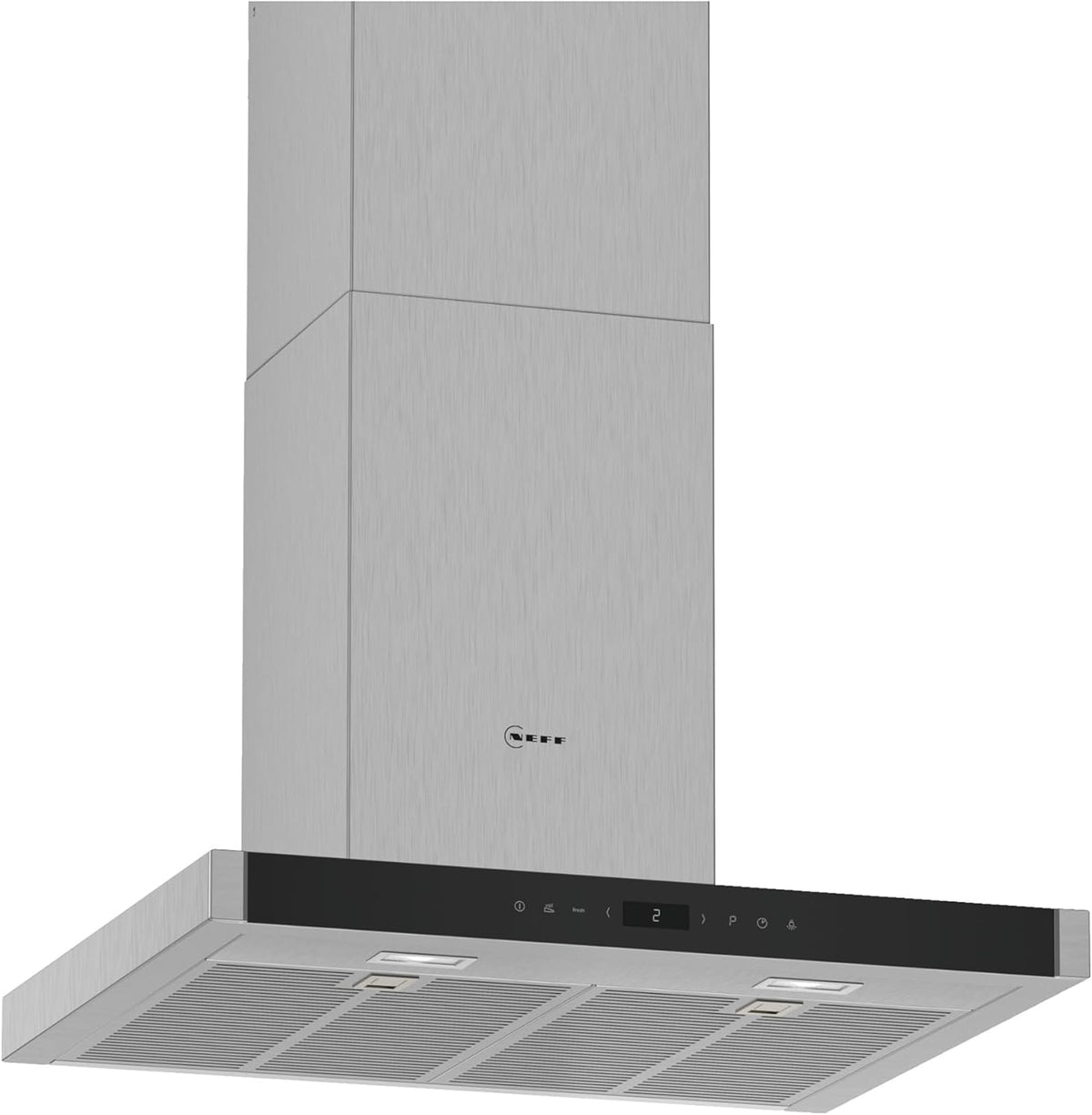 NEFF Dunstabzugshaube, 60 cm, Silber, D65BMP5N0 N70, Abluft oder Umluft, Energieeffizienz A, Edelstahl