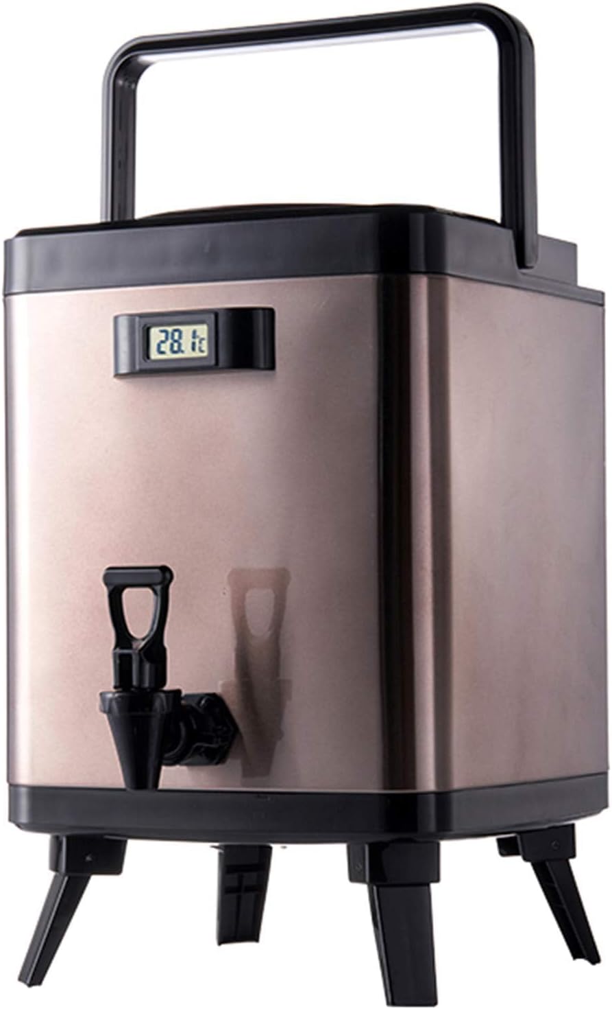Gewerblicher Heißwasserspender, 10 l, Silber, aus Edelstahl, 6/8/ Wasserkocher mit dreilagiger Isolierung für heiße