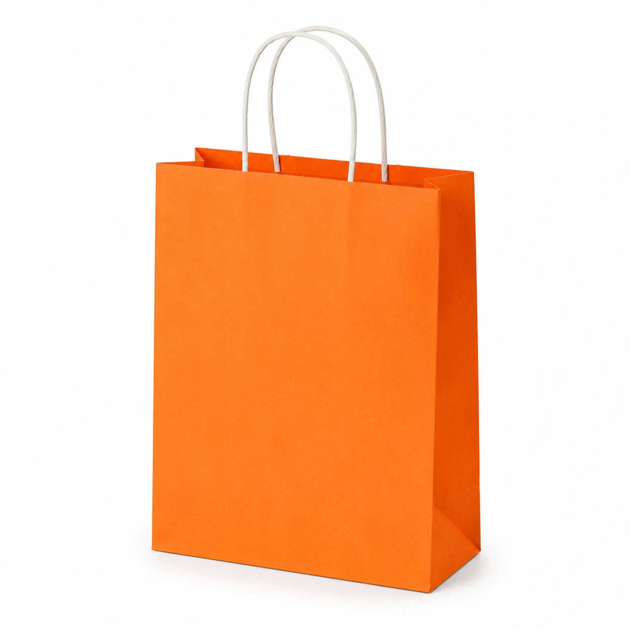 Papiertüte 32 x 12 x 40 cm Orange aus Papier mit Kordelgriffen zum Verpacken