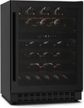 Klarstein Weinkühlschrank, 41 dB, Schwarz, Velaire 2 Zonen - 46 Flaschen, 5-22°C, Touch, UV-Schutz, Einbau & Freistehend