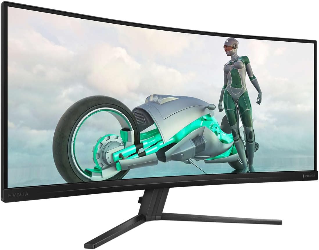 PHILIPS Monitor, 34 Zoll, Schwarz, Evnia 34M2C3500 L Curved, UW-QHD Gaming, 180Hz, Fast VA Panel, 1ms GtG, HDR10