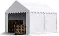TOOLPORT Planen, Weiß, Lagerzelt 3x4 m Zelthalle Unterstand Weidezelt PVC Plane