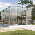 Vitavia Gewächshaus, 5,9 m, 6 mm, Silber/Transparent, Freya 5900', Aluminium eloxiert, Wetterfestes & stabiles Treibh