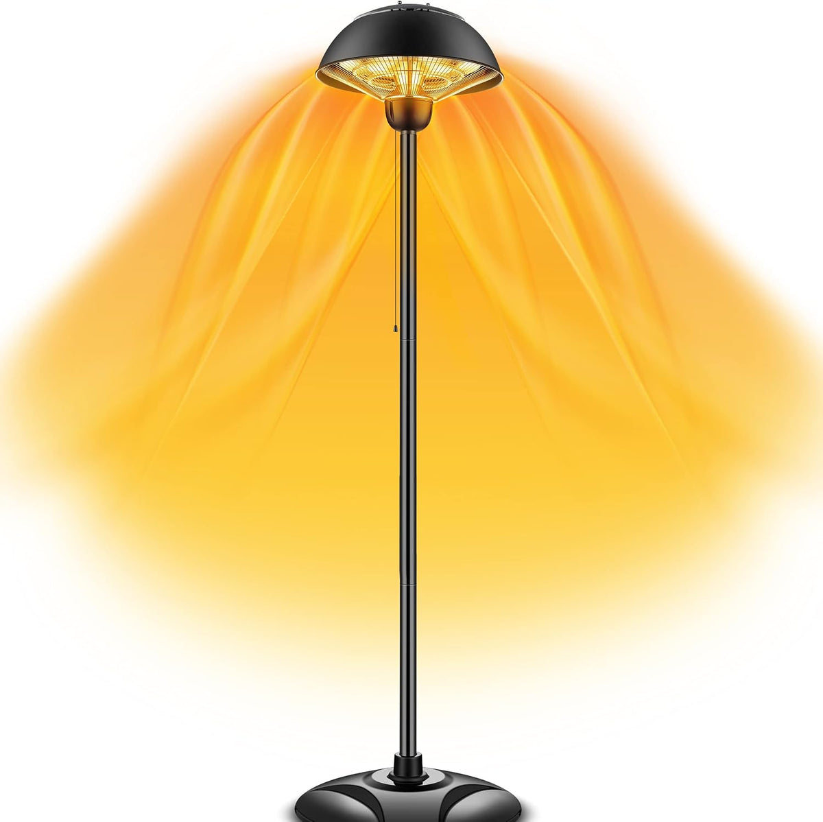 DONYER POWER Heizstrahler, 2000 W, Schwarz, Elektrische Garten- und Terrassenheizung, wasserdicht, Außen- und Innenbereich