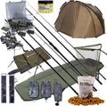 Ultimate Angelsets, Weiß, Mega Complete Carp Nachtangel-Set - Karpfenset