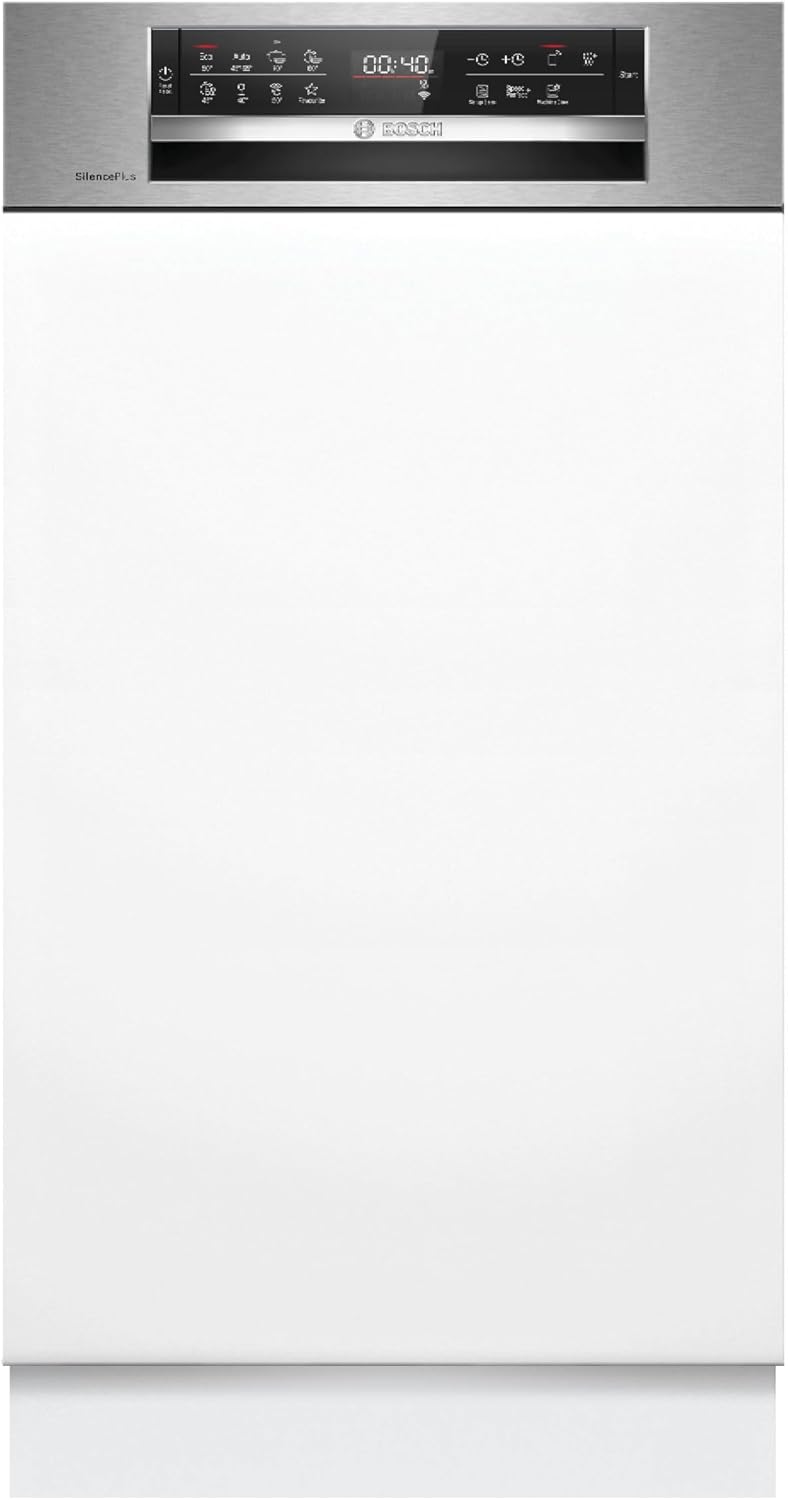 Bosch Geschirrspüler, 45 cm, Silber, SPI6EMS21E Serie 6 Teilintegrierter, VarioFlex Korbsystem, Vario Schublade für flexible Beladung