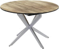 Vicco Esstisch, 120 x 76.5 cm, Grau, Loyd, Eiche rustikal/