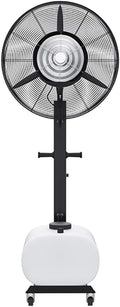 QUSYZD Ventilator, Weiß, Stand mit Sprühfunktion, Hochgeschwindigkeits-Metallboden mit 65-Liter-Wassertank, Gewerbe