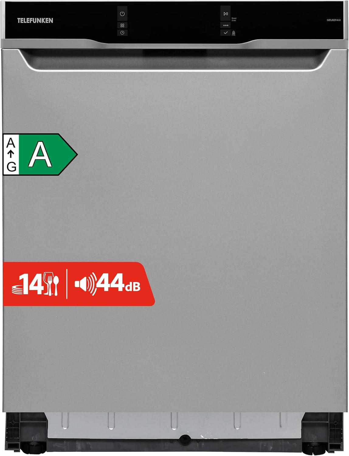 Telefunken Geschirrspüler, 60 cm, 44 dB, Weiß, GEU6014AI Unterbau Energieklasse A