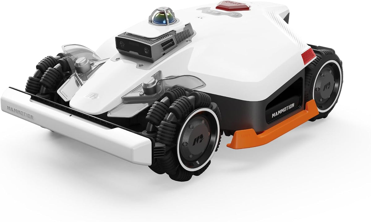 Mammotion Mähroboter, 3000 M, 12 Ah, Weiß/Schwarz/Orange, LUBA 3 AWD 3000 ohne Begrenzungskabel für 3000㎡, AWD für 80% Steigungen