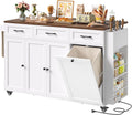 FirFurd Sideboard, Hochdichte MDF-Platten, kratzfeste Oberfläche, Grau, Kücheninsel freistehend mit Rollen, Küchenwagen mit Steckdoseleiste