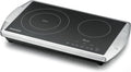 Rommelsbacher Kochplatten, Schwarz/Silber, Doppelkochplatte CT 3403/TC-TM, Made in Germany, Schott CERAN Kochfläche