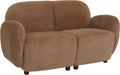 Sofa Mendler, braun, 2er- HWC-P33, 2-Sitzer Couch Lounge, Stoff/Textil Chenille (330 g/m²) Öko-Tex