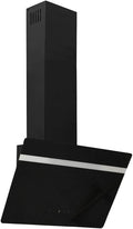 Dunstabzugshaube, 180 W, 60 cm, Stahl, Hartglas, Aluminium, Schwarz, vidaXL Wandhaube Kopffrei Wandmontage Dunstabzug Wand