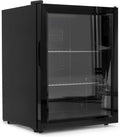 Getränkekühlschrank, 60 L, Weiß, Mini mit Glastür, Kompakter Kühlschrank mit verstellbaren Ablagen, leise Kompressor Kühlung