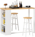 sogesfurniture Beistelltisch, 120x55x100 cm, Grau, Bartisch Stehtisch Esstisch Küchentheke Bistrotisch, Metallgestell