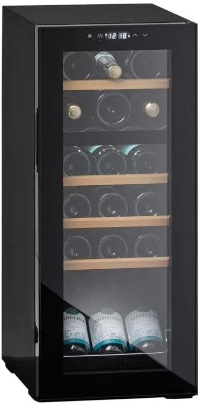 CAVIN Weinkühlschrank, Schwarz, Zwei Temperaturzonen 5 bis 18°C, Kompressorkühlung, Kapazität 39 Flaschen, 2 Zonen