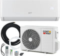 COSTWAY Split-Klimaanlage, 3,4 kW, 70m, Weiß, 12000BTU Split Klimaanlage, Klimageräte mit Heizfunktion, Kältemittel R32