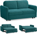 EVERGREENWEB MATERASSI & BEDS Sofa, Petrolgrün, Schlaf 2-Sitzer Bett, Couch mit Schlaffunktion, Stoff, Verstellbare Rückenlehne mit Doppelpolster