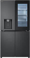 LG Side-by-Side-Kühlschrank, 635 L, Schwarz, GMG960EVJE Multi-Door mit InstaView, Eis-, Crushed Ice- und Wasserspender