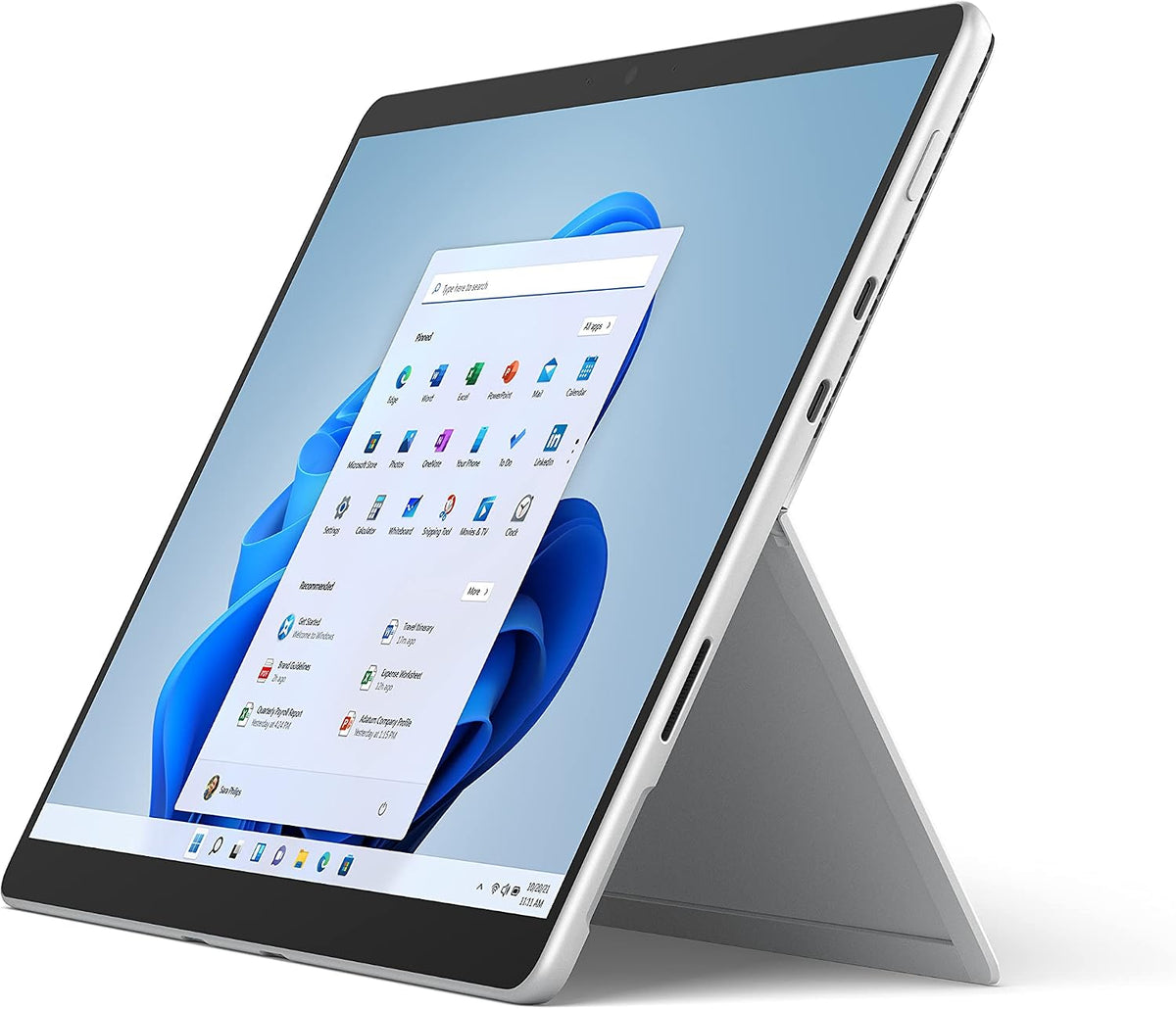 Amazon Renewed Tablet, Weiß, Microsoft 2021 Surface Pro 8 mit Intel Core i5 (13-zoll, 16GB RAM, 256GB SSD) Platin (Generalüberholt)