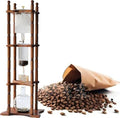 XCSCUK Kaffeemaschine, Schwarz/Silber, Cold Brew Drip Tower, Iced Drip, Cold Brew Dripper Pot, Cold-Drip Ice, für Gewerbe Büro