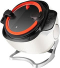 Automatischer Multikocher, 2000 W, 6 l, Grau, Bratkocher, rotierender Topf mit IH-Heizung, antihaftbeschichtet