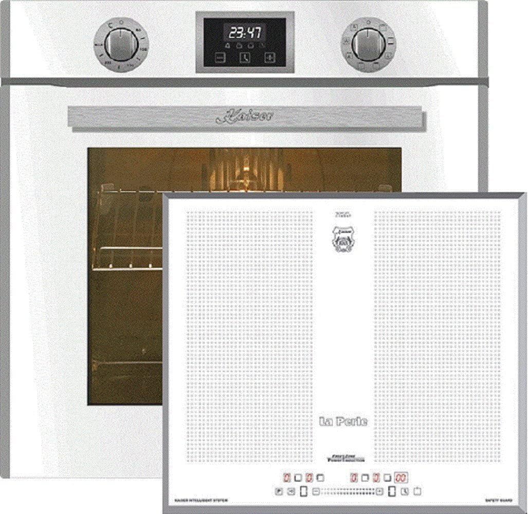Kaiser Backofen, 6326 W, 60 cm, 79 L, Schwarz, Küchengeräte -Set EH +KCT 67 FIW, Einbau Elektro, Autark, 10 Funktionen+Induktionskochfeld