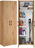 Bellamio Staubsauger, 60 cm, Mehrfarbig, Apol Besenschrank, Eichenoptik, fach, Stauraum