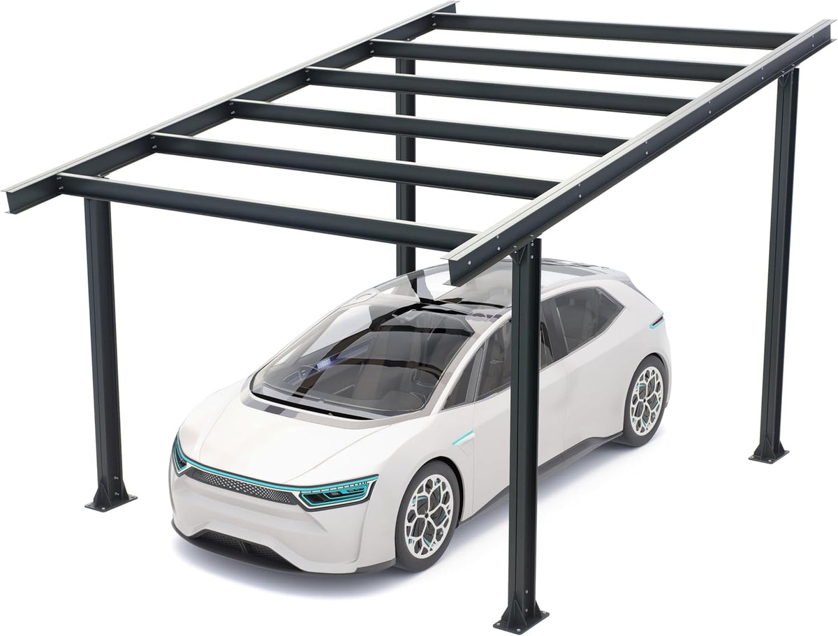 TODOME Carports, Anthrazit, Carport, Stahl, Modell 05 Structure Carport, (1-Sitzer)