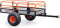 Wiltec Rasenmäher, 216 x 122 x 76,2 cm, 680 kg, Schwarz/Orange, Kippanhänger bis für Rasentraktor, Anhänger mit Kippfunktion