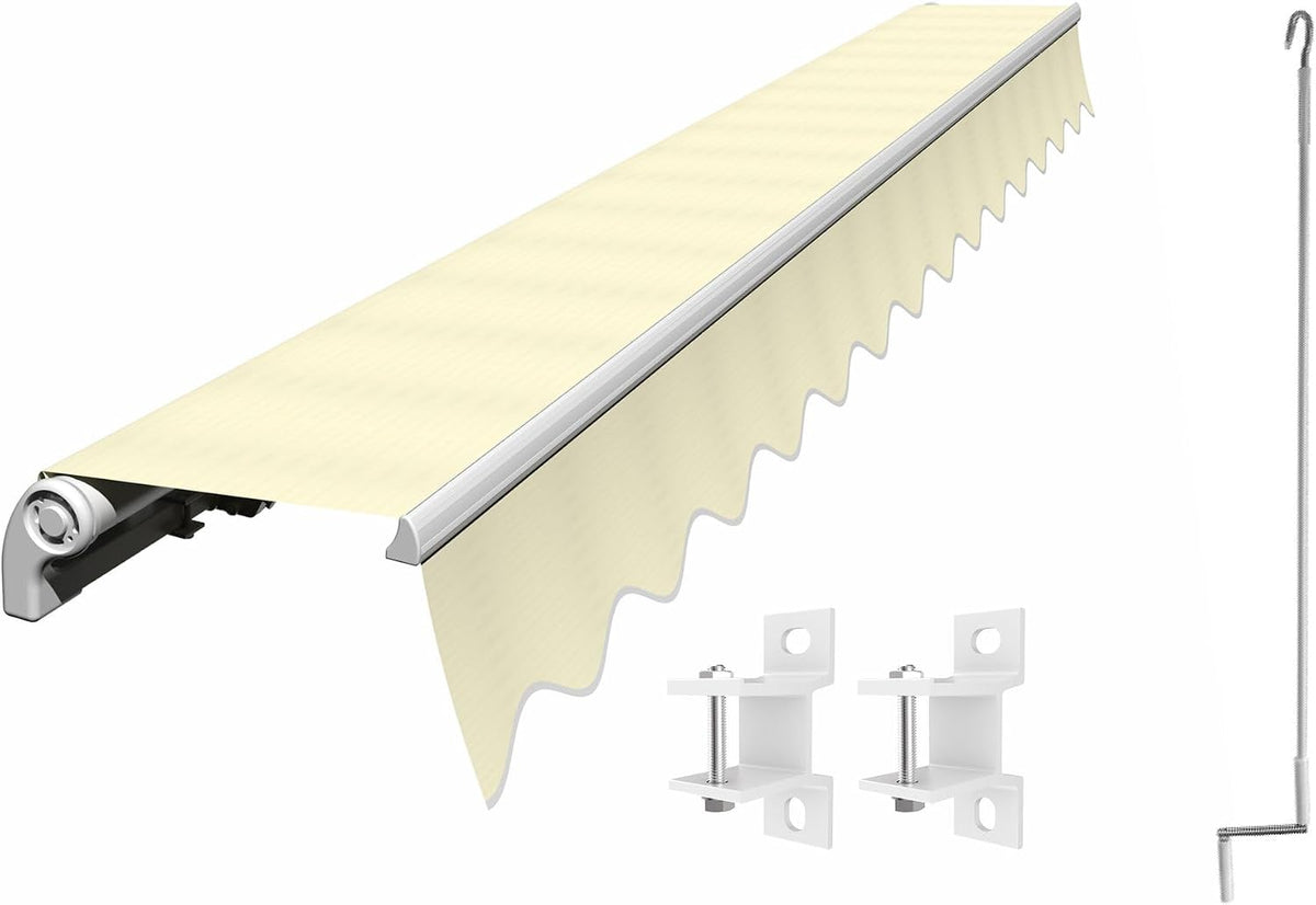 Eclipse Markise, Beige, Gelenkarm Economy 2, 5x2m ntuchfarbe