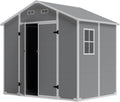 Gerätehaus LARBANKE, 255x182x230 cm, 9,03m, Mehrfarbig, Gartenhaus wetterfest, ³ Kunststoff
