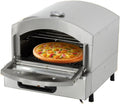 Kadxyan Pizzaofen, Silber, Elektro-/Gas-Pizzakocher, Arbeitsplatten-Pizzagrill Aus Edelstahl Mit, Pizzabäcker Für Das Kochen Im Freien