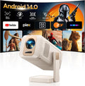WiMiUS Beamer, Schwarz, Mini [Integrierte Apps, Kurzdistanz] Smart 1080P Unterstützt