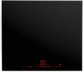 Klarstein Kochfeld, 7.400 W, 60 cm, Schwarz, NanoGlow Induktions - 4-Zonen-Induktionsherd mit Flexzonen, Verdecktes Display