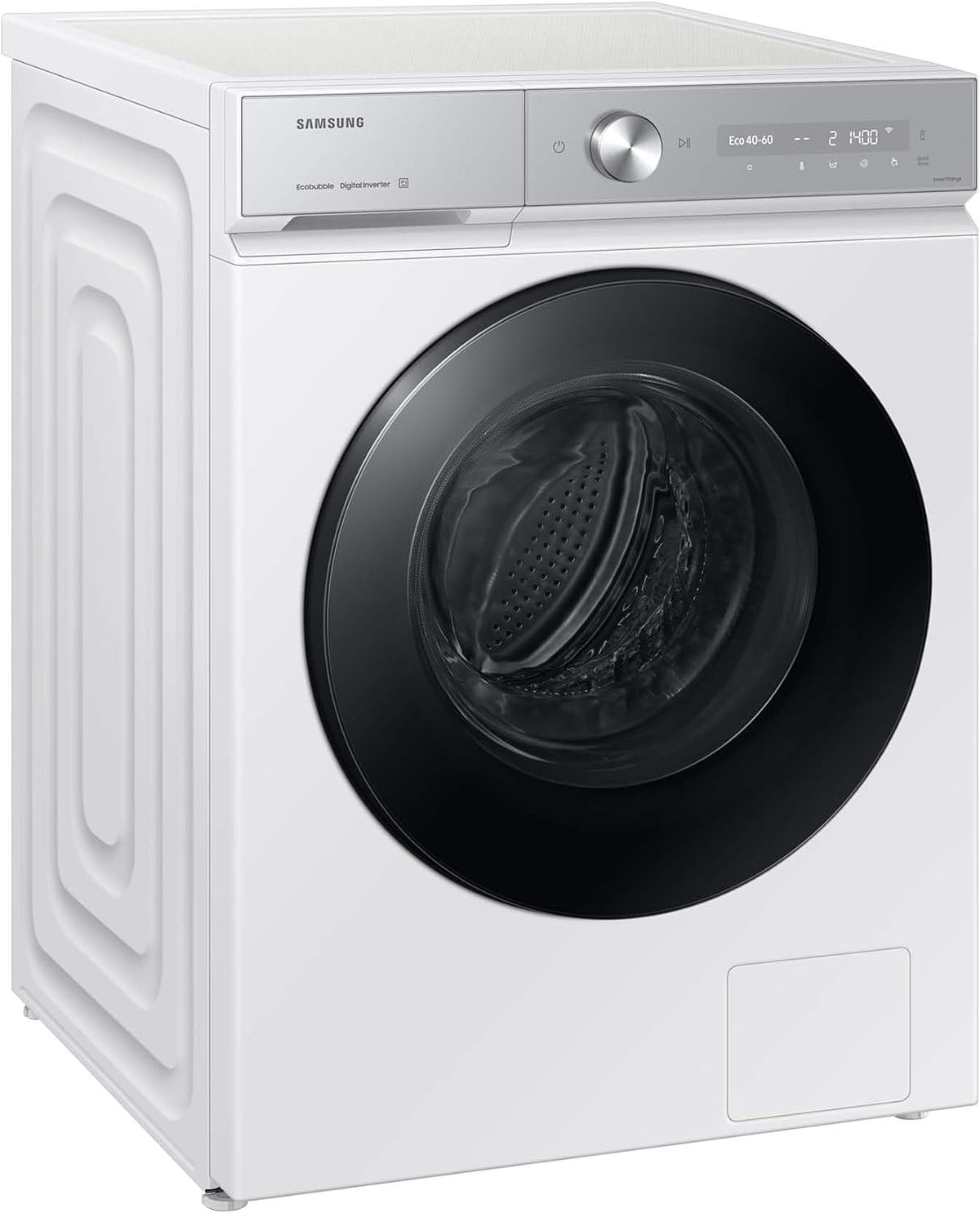Samsung Waschmaschine, 11 kg, Weiß, WW11DB8B95GHU2 Bespoke, 1.400 U/min, Extra energiesparend, EEK: A (-40%), AI Ecobubble