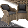 Gartenmöbel-Set tectake, Aluminium, Polyethylen, Polyester, Polyurethan, Natur