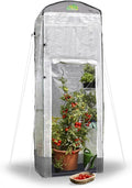 Bio Green Gewächshaus, 300 cm, Grau/Weiß, Folien Patioflora 120 für Terrasse und Garten, Pflanzzelt ganzjährig einsetzbar