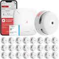 X-Sense Rauchmelder, Weiß, Smart XS01-M mit SBS50 Basisstation, Zertifiziert nach EN 14604, Funk mit WLAN, vernetzbarer Feuermelder