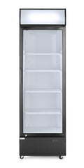 HENDI Getränkekühlschrank, 1980 mm, 335 L, 230 V, 250 W, Weiß, mit Leuchtkasten, Eintürig, mit 4 verstellbaren Regalböden