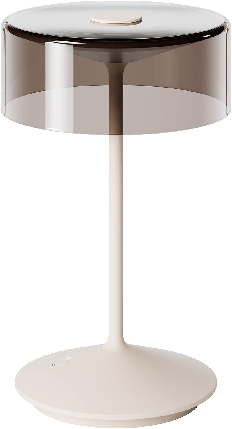 SIGOR Beistelltisch, 26,5 cm, Weiß, Numotion - Dimmbare LED Akku-Tischleuchte Indoor & Outdoor, IP54 spritzwassergeschützt