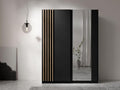 Kleiderschrank AXLIVING, 150 cm, Schwarz, Beralto, Spiegel