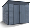 Gerätehaus osoltus, 198 x 203 x 204 cm, 4,4m, wetterbeständiger, UV-beständiger Kunststoff, schwarz