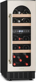Klarstein Weinkühlschrank, Schwarz, Vinovilla Victoria 17 - 17 Flaschen, 2 Zonen, 5-22 °C, Touchpanel, LED-Steuerung