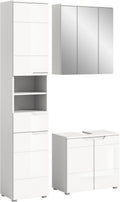xonox.home Komplettprogramme, Weiß, Badezimmer Solero 3tlg. Kombination Badmöbel Set kleine