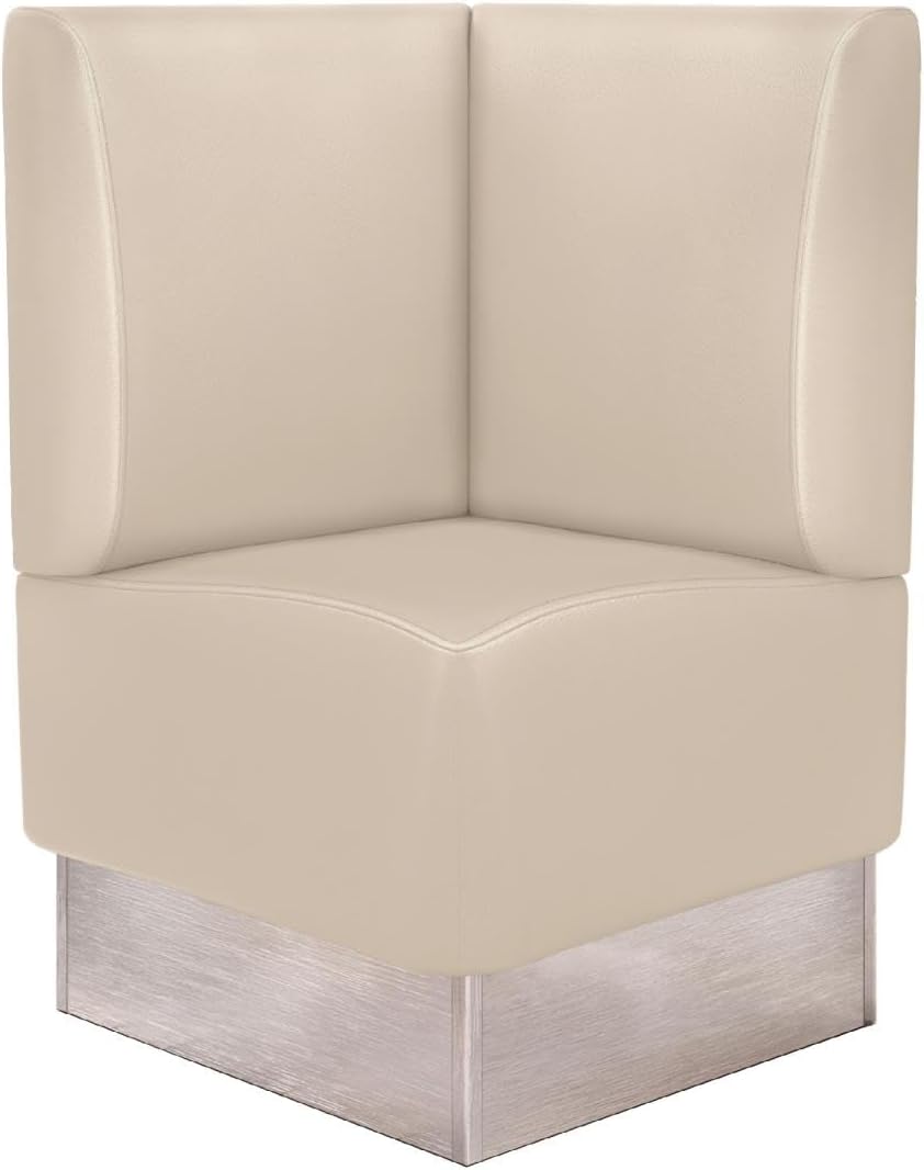 GGMMÖBEL Sitzbank, 64 x 103 cm, 48 cm, Creme, Dallas, Gastro Eckbank, Glatt, Kunstleder, Sitzhöhe