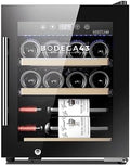 BODEGA43 Weinkühlschrank, 33 Liter, 41 dB, Schwarz, 12C klein - 12 Flaschen, 5-20 ºC, 1 Zone, Geräuscharm , Kompressorkühlung